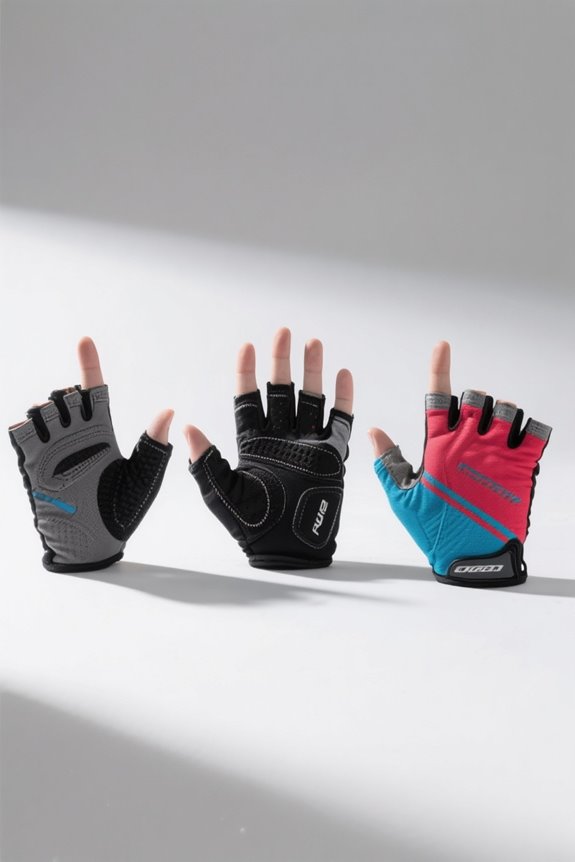 top half finger cycling gloves